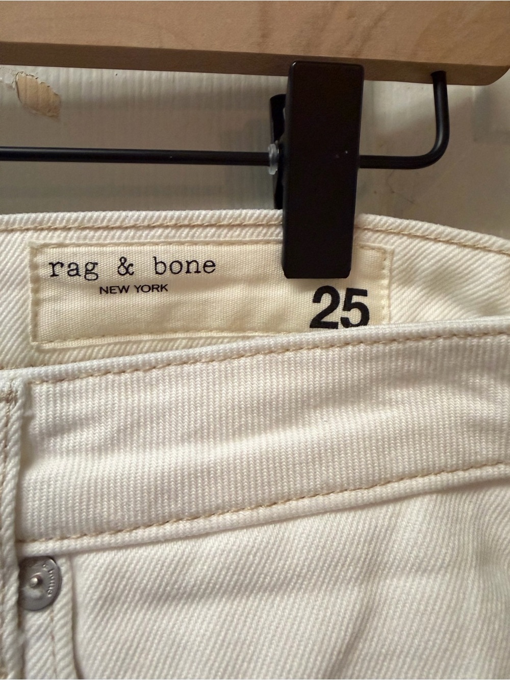 rag & bone High-Rise White Jeans